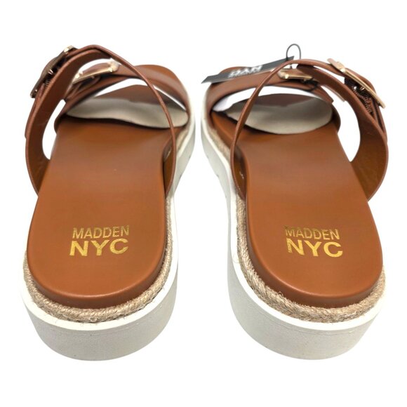 Madden NYC Flatform Sandals Adjustable Buckle Straps Women’s Size 11 Brown - Picture 7 of 9